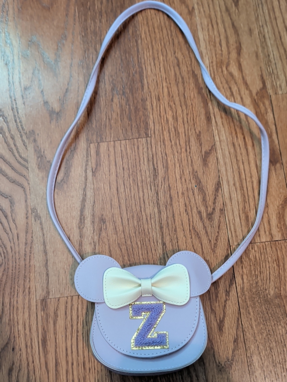 Lilac Kids Minnie Crossbody Bag with Cream Bow